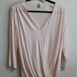 Old Navy Light Pink Wrap Shirt